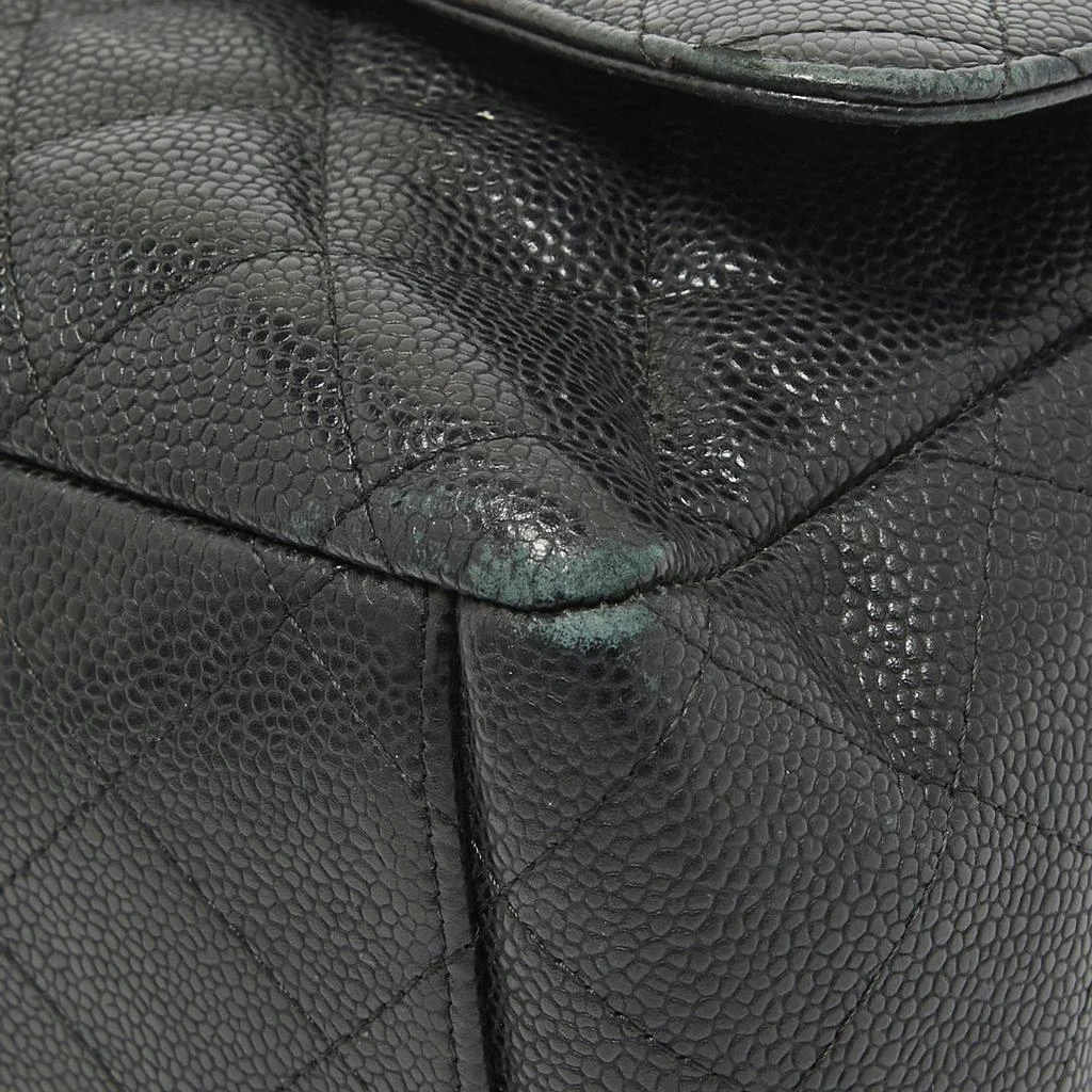 Chanel Chanel Black Quilted Caviar Leather Maxi Classic Double Flap Bag 10