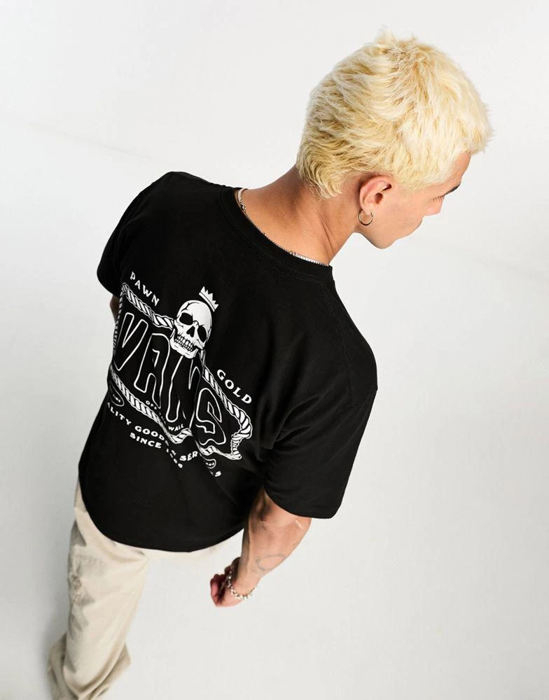 Vans Vans pawn shop t-shirt with back print in black 1