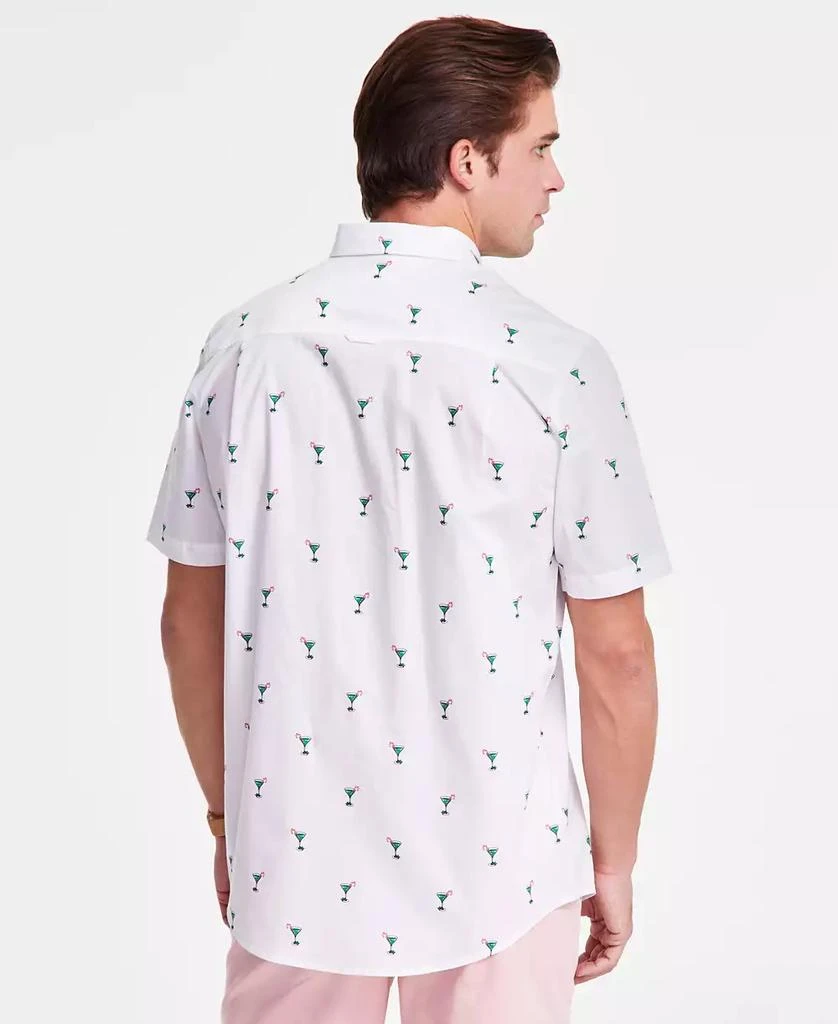 Club Room Men's Cotton Poplin Printed Short-Sleeve Shirt, Exclusively at Macy's 5