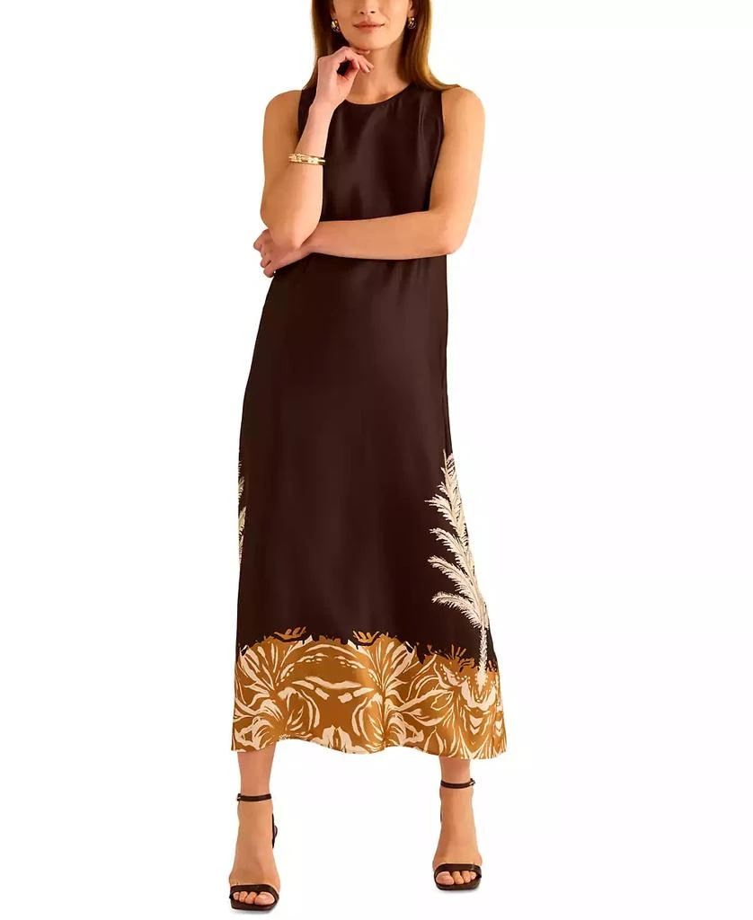 Vince Camuto Women's Sleeveless Back-Slit A-Line Dress 1