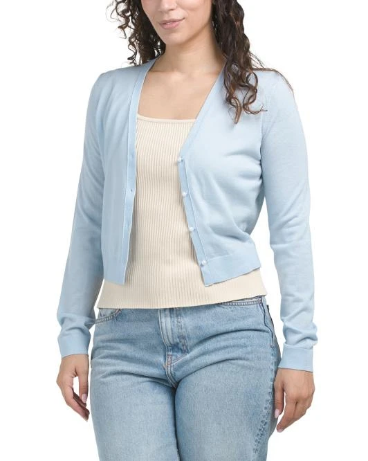 Theory Merino Wool Blend Cropped Cardigan 1