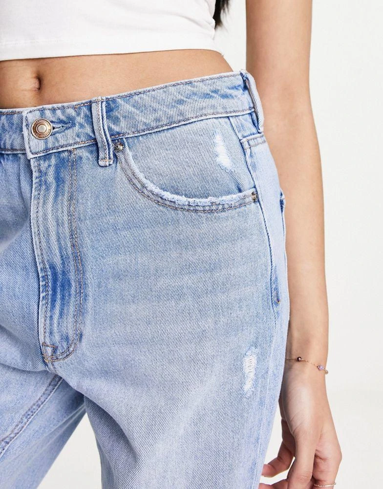Stradivarius Stradivarius 90s baggy dad jean in light blue 3