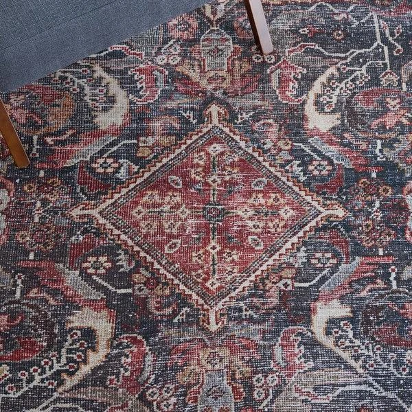 Safavieh SAFAVIEH Tucson TSN175Y Power Loomed Dark Green / Rust Washable Rug 4