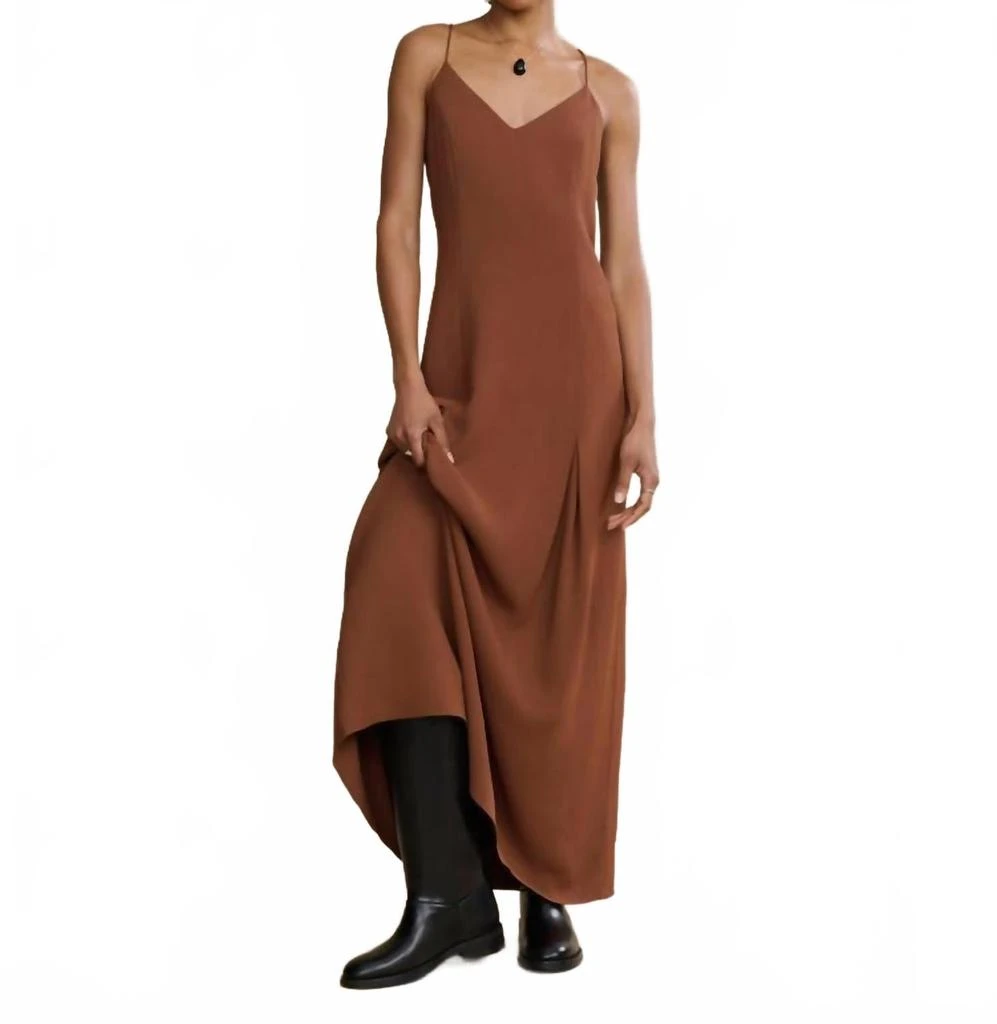 Jenni Kayne Florence Maxi Slip Dress In Rust