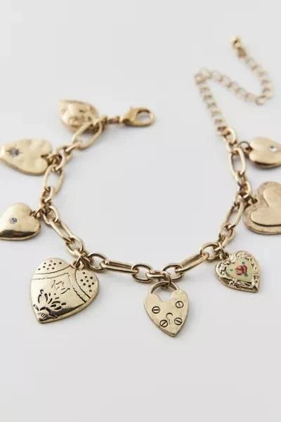 Urban Outfitters Kyla A Lot Of Heart Charm Bracelet 2