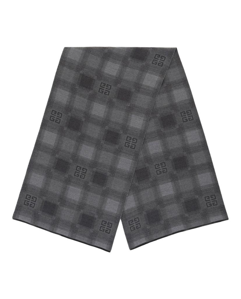 Givenchy Plaid 4G Logo Scarf