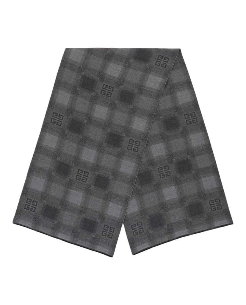 Givenchy Plaid 4G Logo Scarf 2