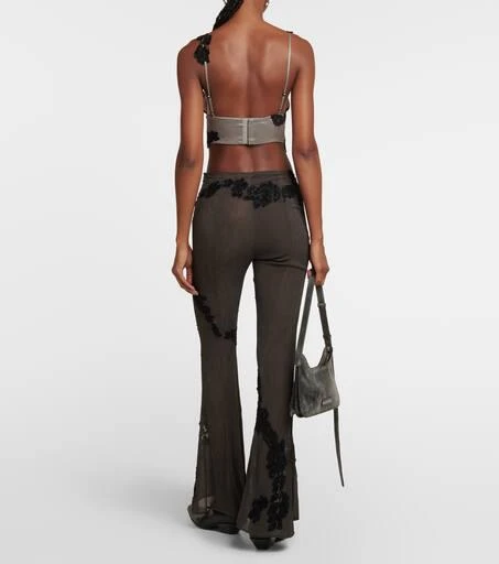 Acne Studios Lace-trimmed satin bralette 3