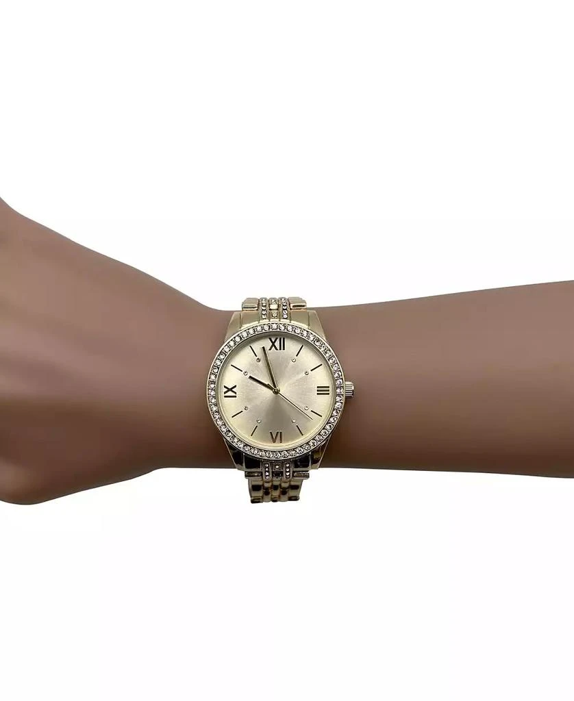 Olivia Pratt Gold Everyday Rhinestiones Elegant Look Women Watch 4