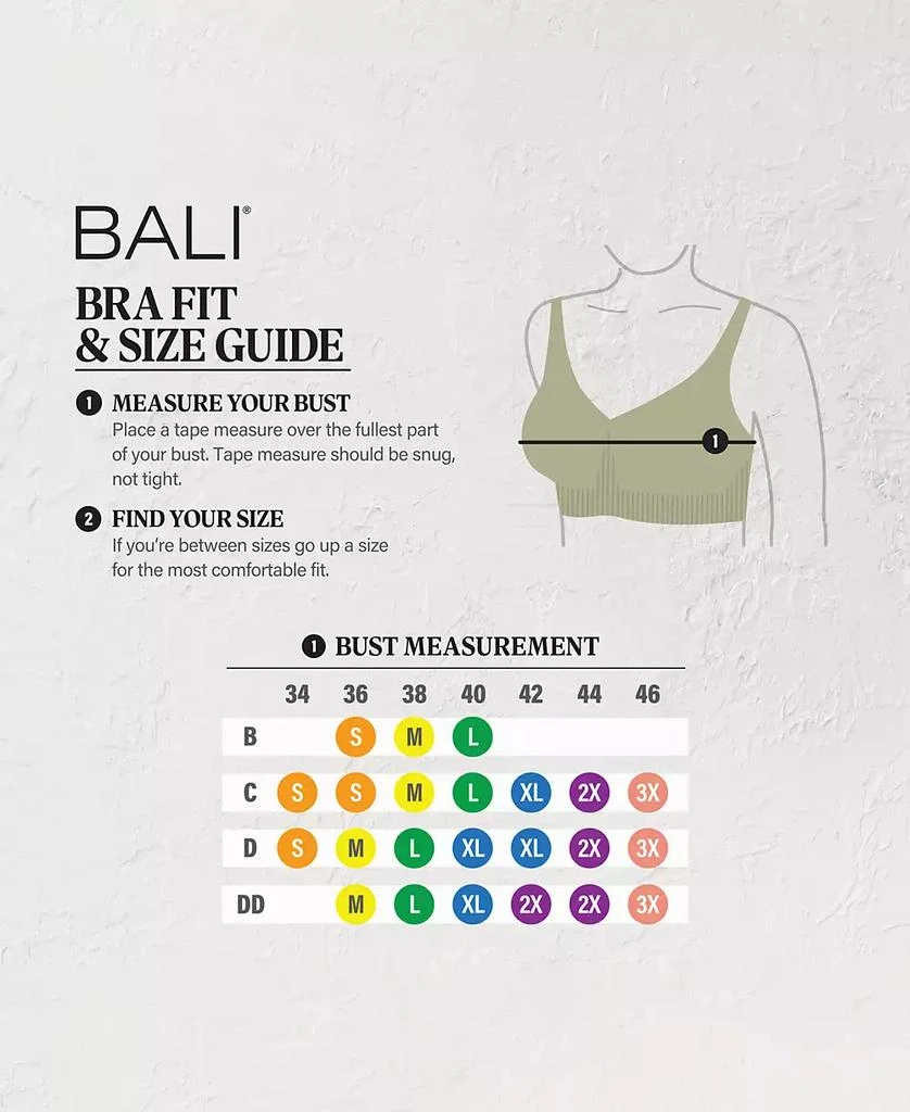 Bali Women's Comfort Revolution ComfortFlex Fit Seamless Shaping Wireless Bra 3488 2