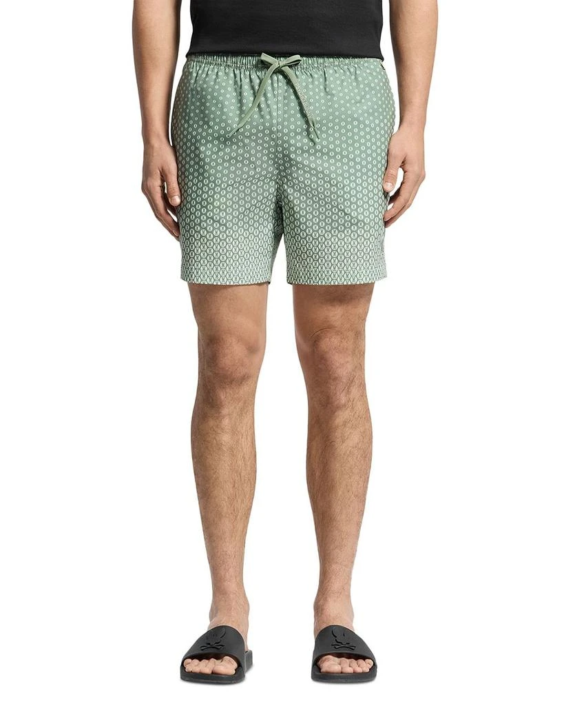 Psycho Bunny Bendigo Allover Print 5.75" Swim Trunks 1
