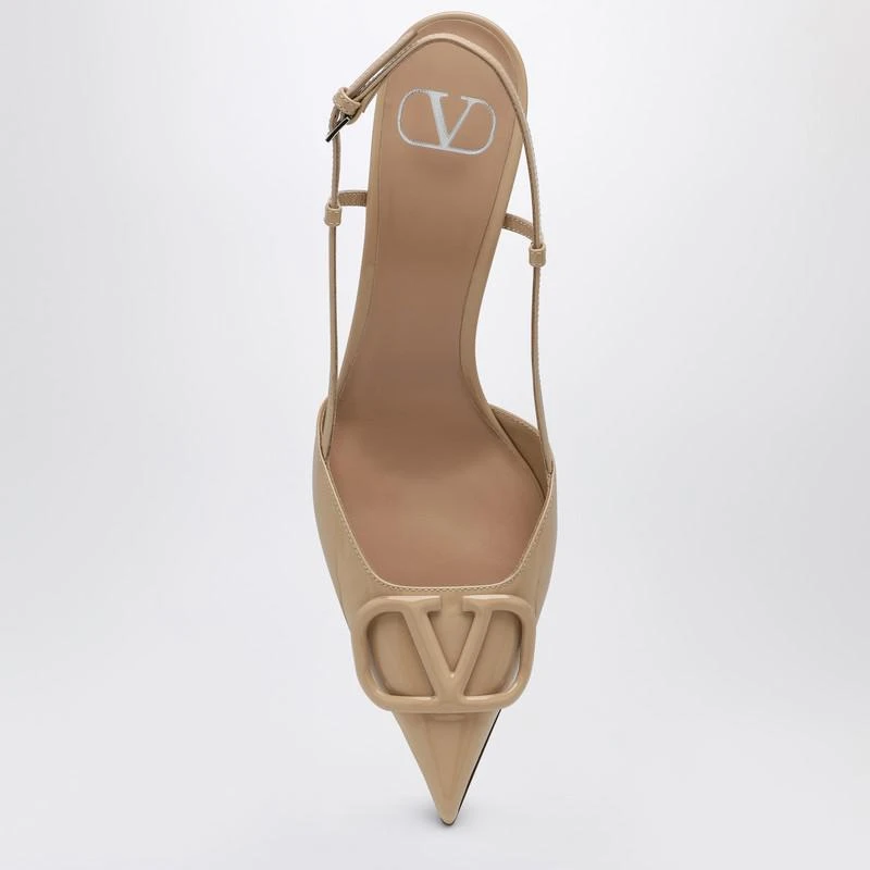 Valentino Slingback Vlogo in sand-colored leather 3