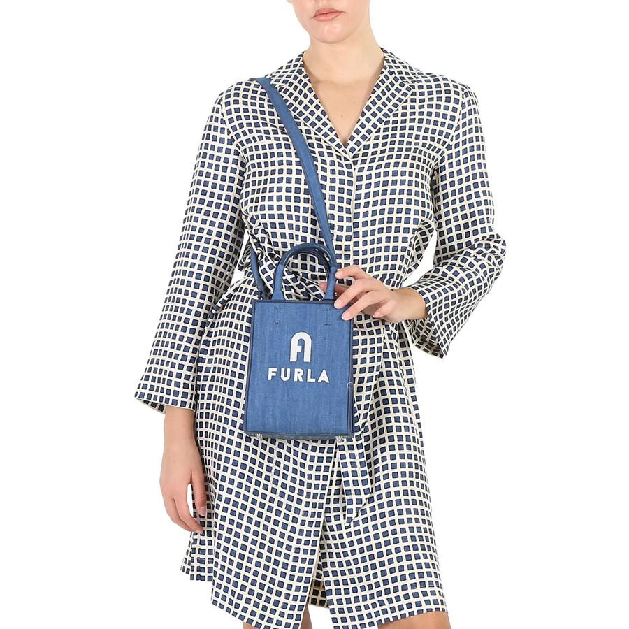 Furla Blu Jay Denim Opportunity Mini Tote Bag 2
