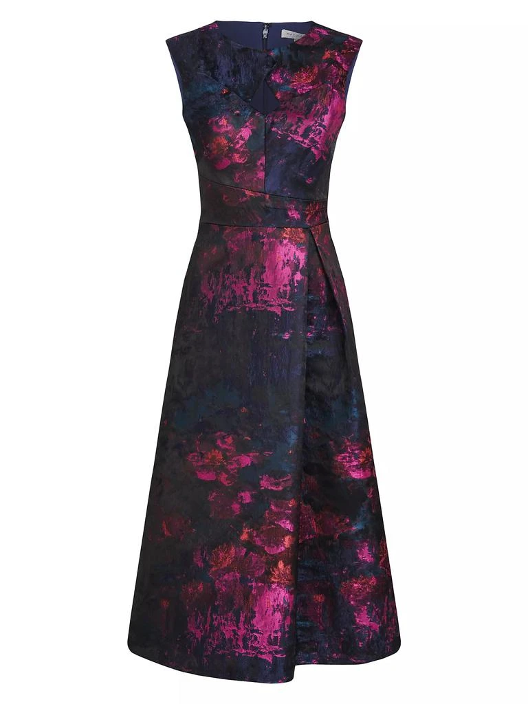 Kay Unger Beckett Monet Jacquard Midi-Dress 1