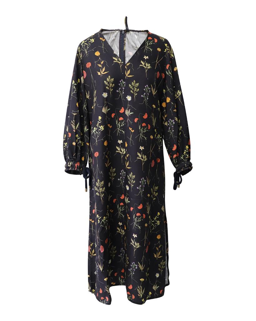 MOTHER OF PEARL Mother Of Pearl Josie Midi Dress in Floral Print Lyocell Twill