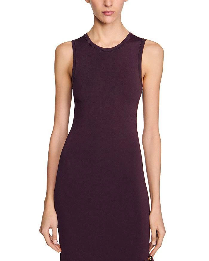 sandro asymmetric tweed dress Asymmetric Strapless Fishtail Maxi Dress in Soft Pink - 6 main image 1
