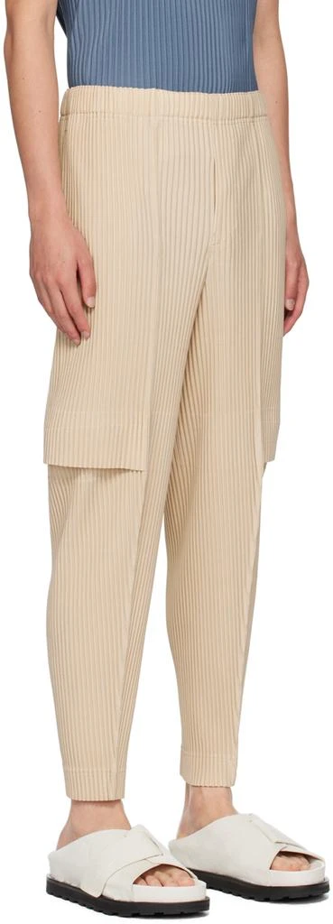 Homme Plissé Issey Miyake Beige Elasticized Cargo Pants 2