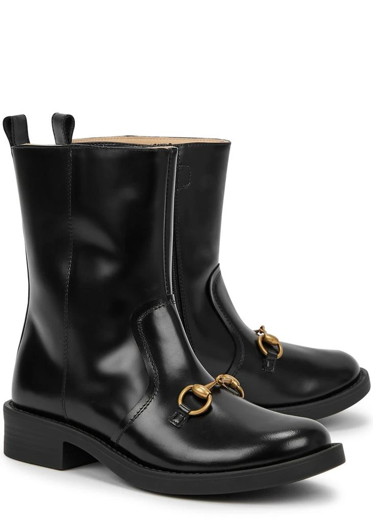 Gucci KIDS Aisha horsebit leather boots (IT27-IT33) 3