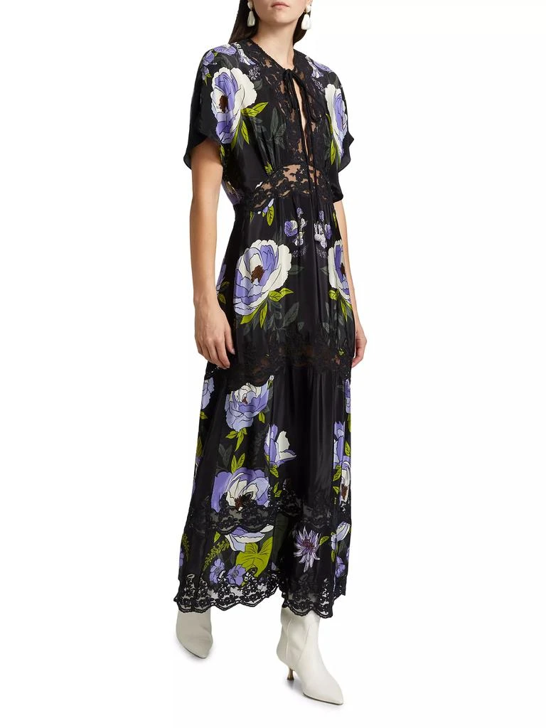 Farm Rio Soft Garden Laces Short-Sleeve Maxi Dress 2