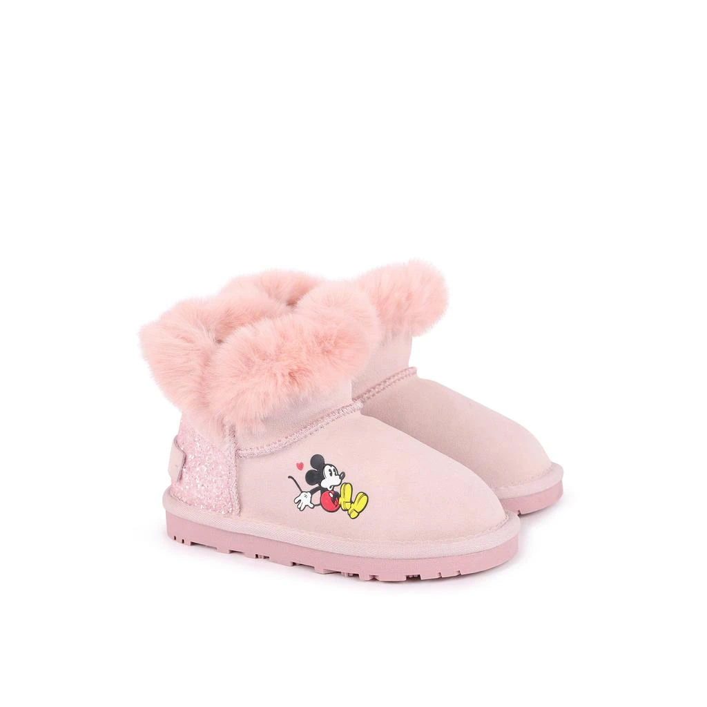 Master of Arts Pink Mickey Faux Fur Boots