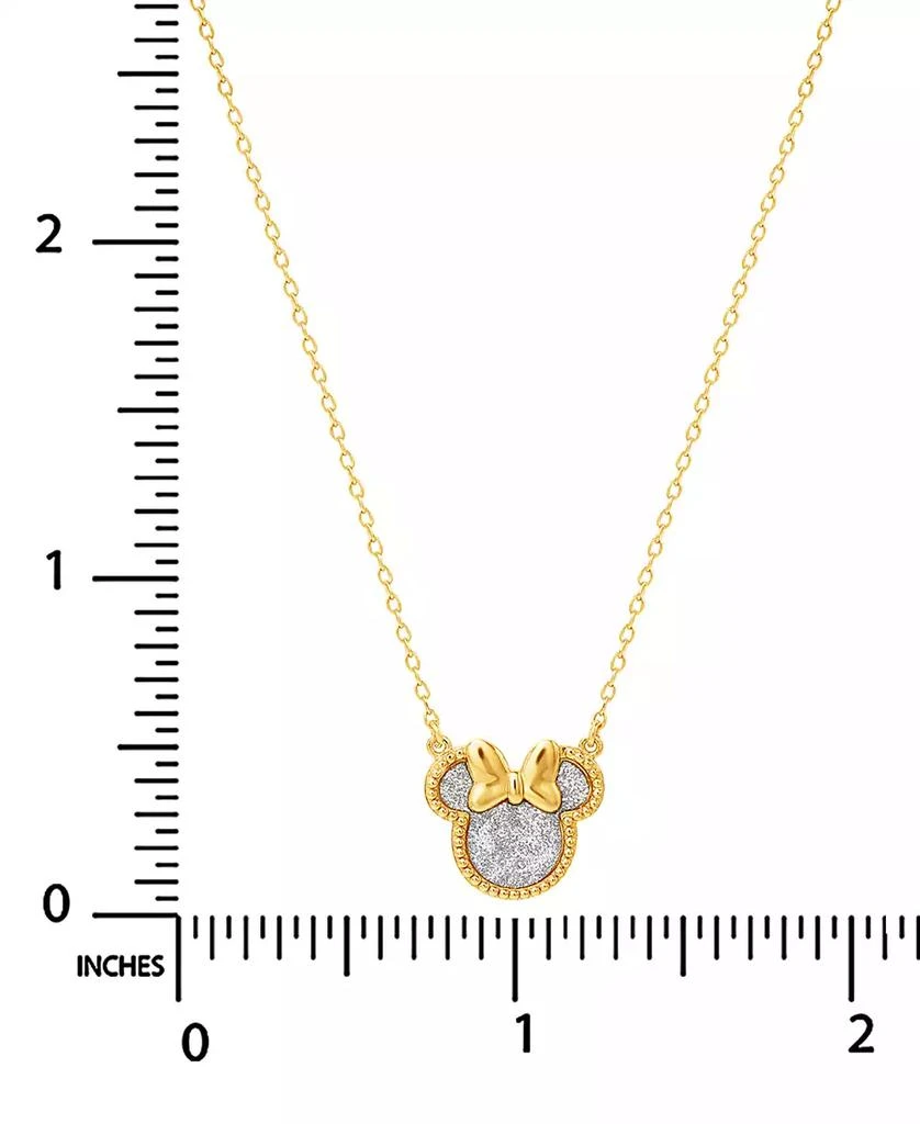 Disney 2-Pc. Minnie Glitter Necklace and Earrings Set in 18k Yellow Gold Over Sterling Silver 9