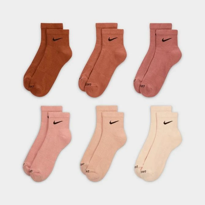 NIKE Nike Everyday Plus Cushioned 6-Pack Quarter Training Socks 2