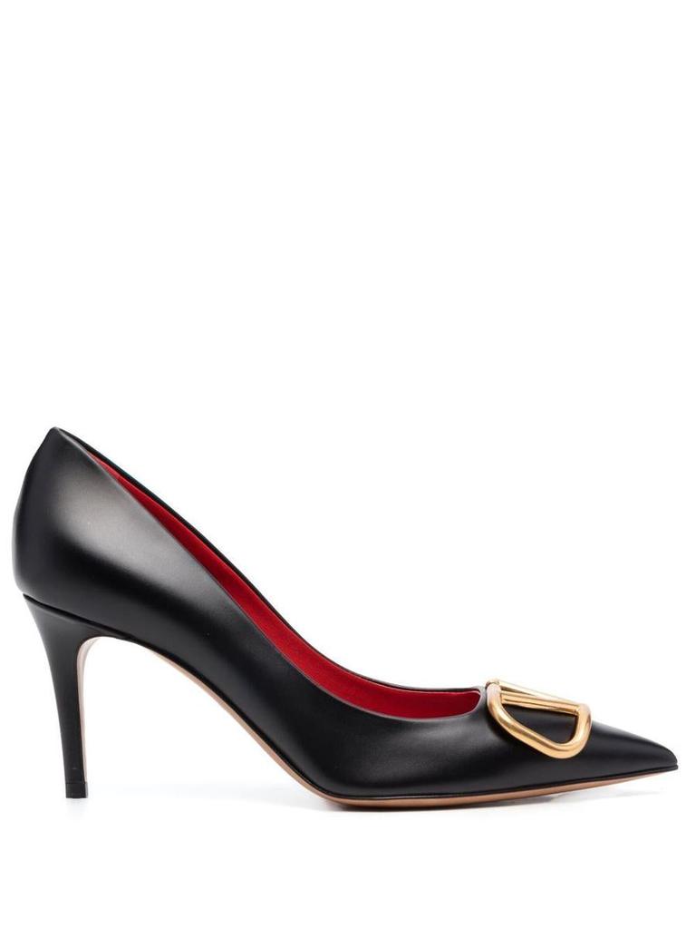 Valentino Valentino Garavani Vlogo Signature Leather Pumps