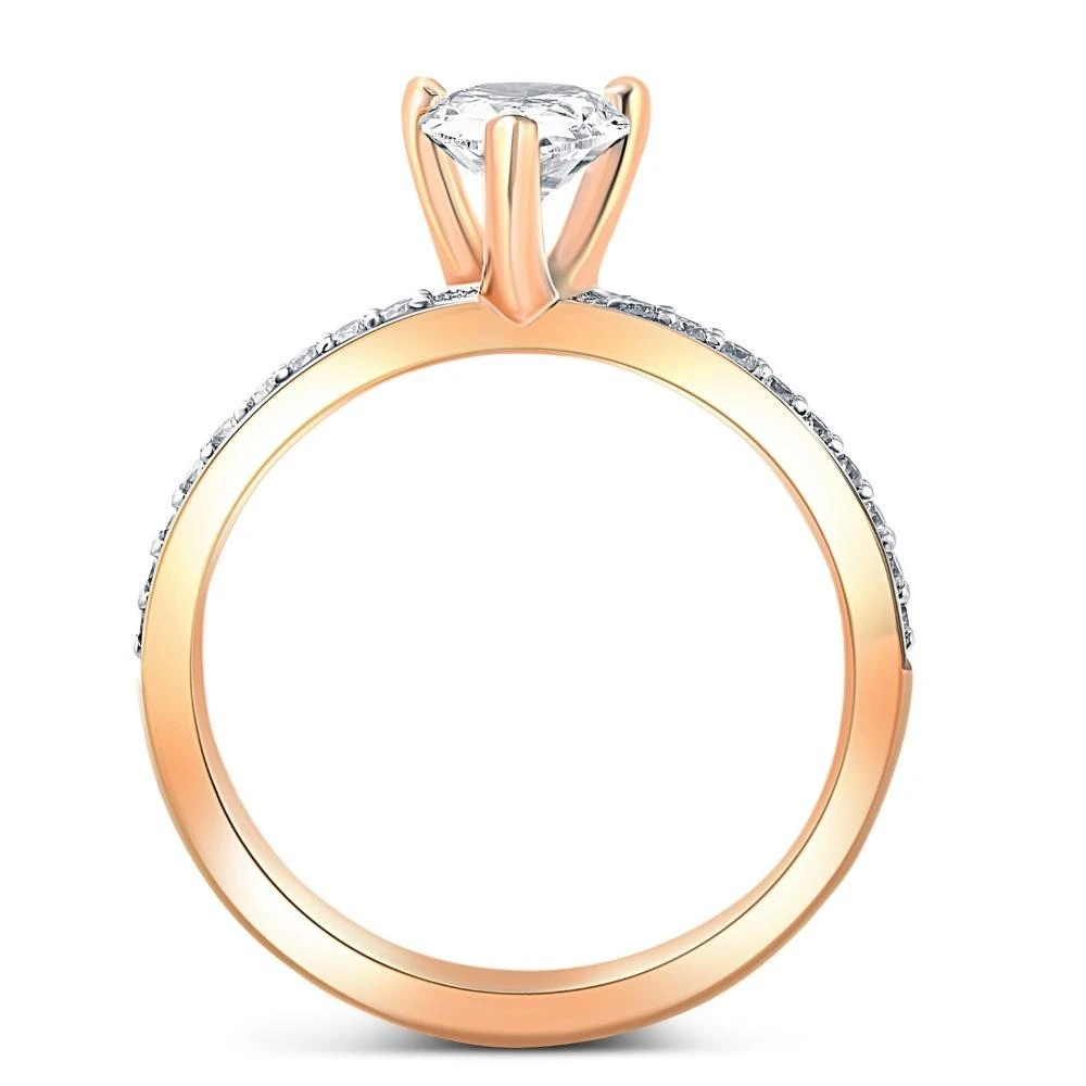 Pompeii3 1 1/5Ct Oval Diamond Engagement Lab Grown in White, Yellow, or Rose Gold 3