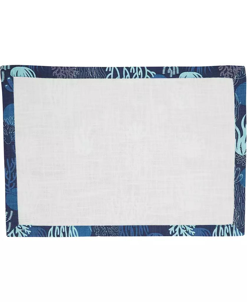Saro Lifestyle Ocean Depths Cotton Coral Placemats - Thumbnail 4