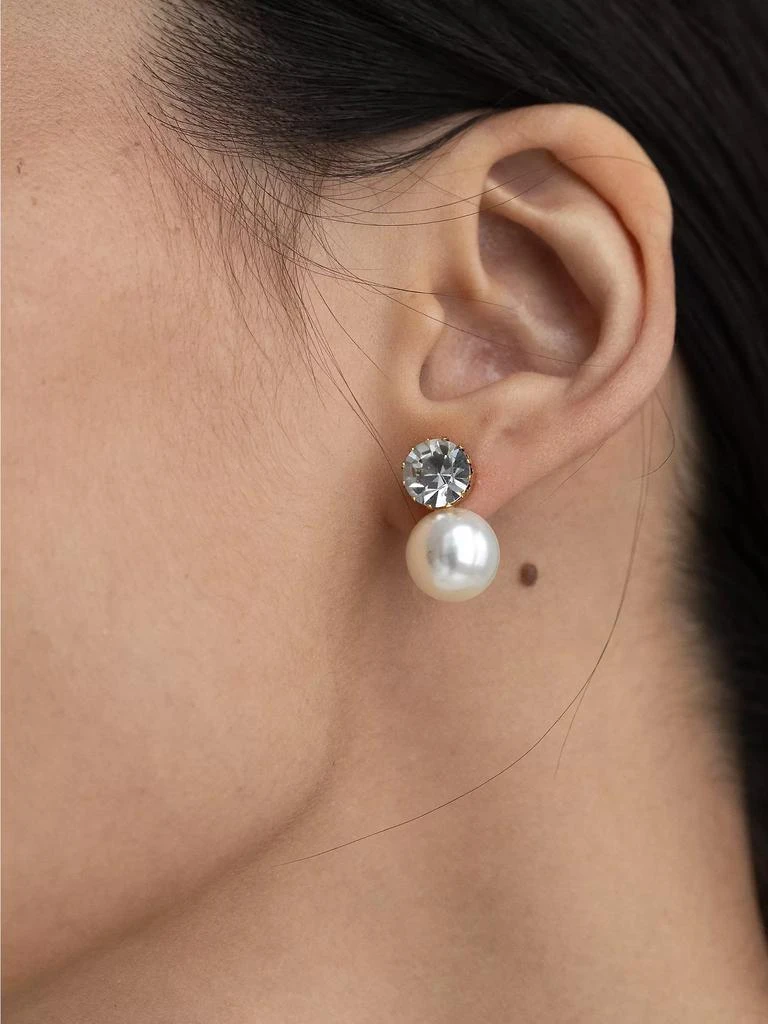 Jennifer Behr Ines 18K Gold-Plated, Crystal &amp; Glass Pearl Earrings 2
