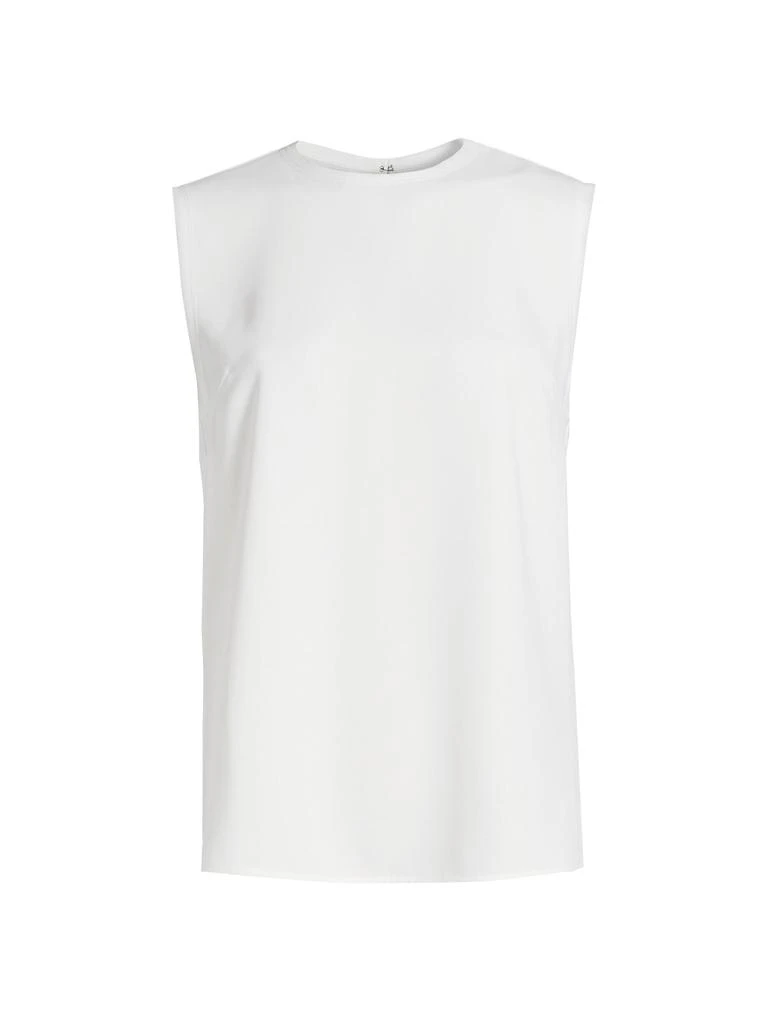 Barneys New York Chiffon Frayed Shell Top 6