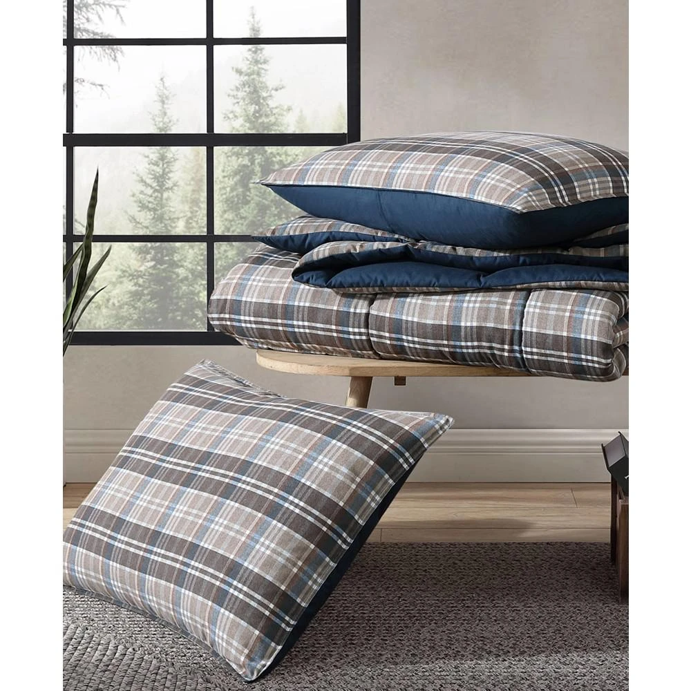 Eddie Bauer Rugged Plaid Micro Suede Down Alternative Reversible 2 Piece Comforter Set 8