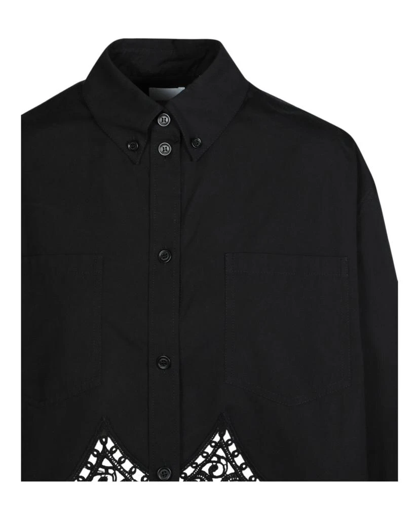 Burberry Cropped Lace Hem Blouse 3