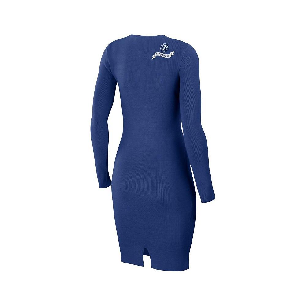 WEAR by Erin Andrews Women's Blue Tampa Bay Lightning Lace-Up Dress