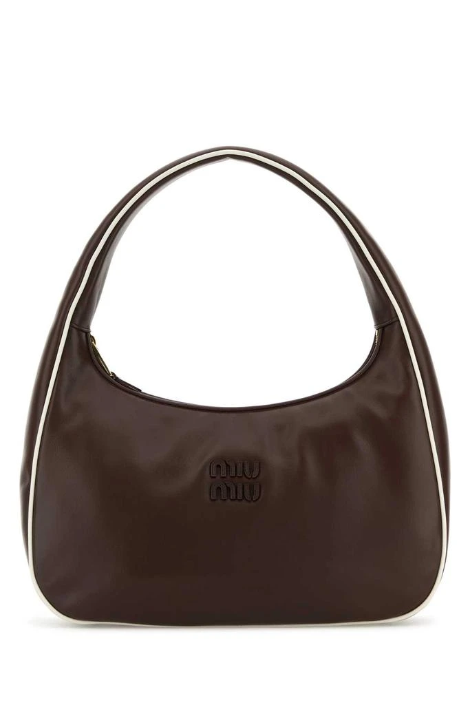 Miu Miu BROWN LEATHER SHOULDER BAG 1