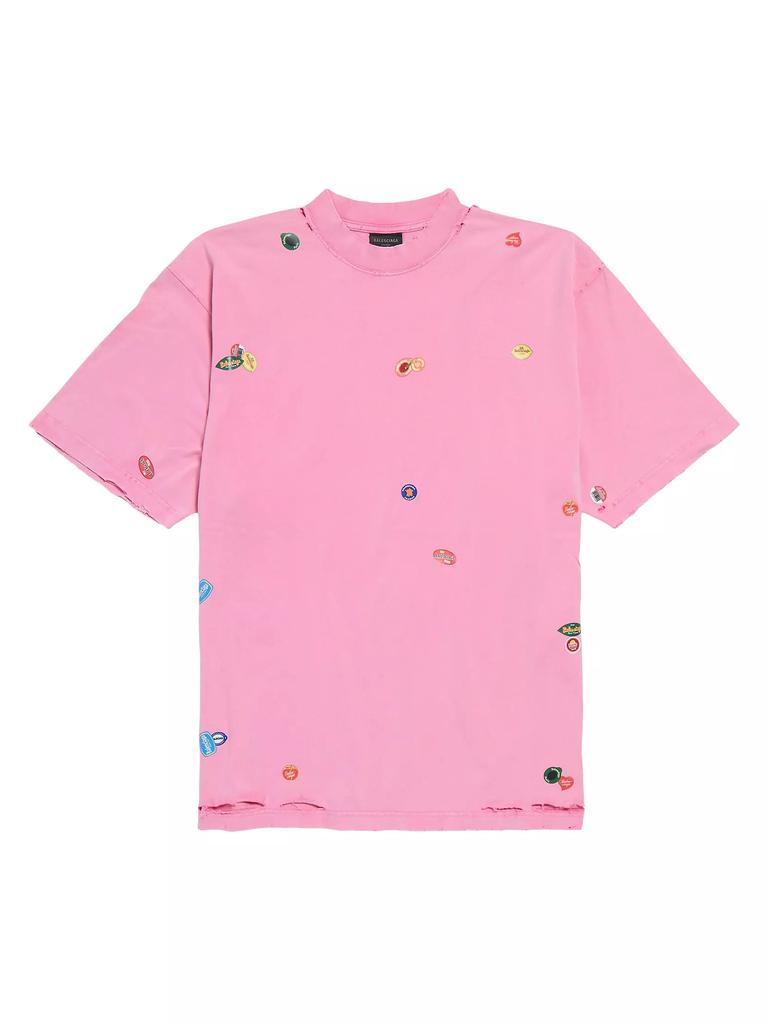 Balenciaga Red cropped t-shirt Keep Calm Red M - T-Shirts