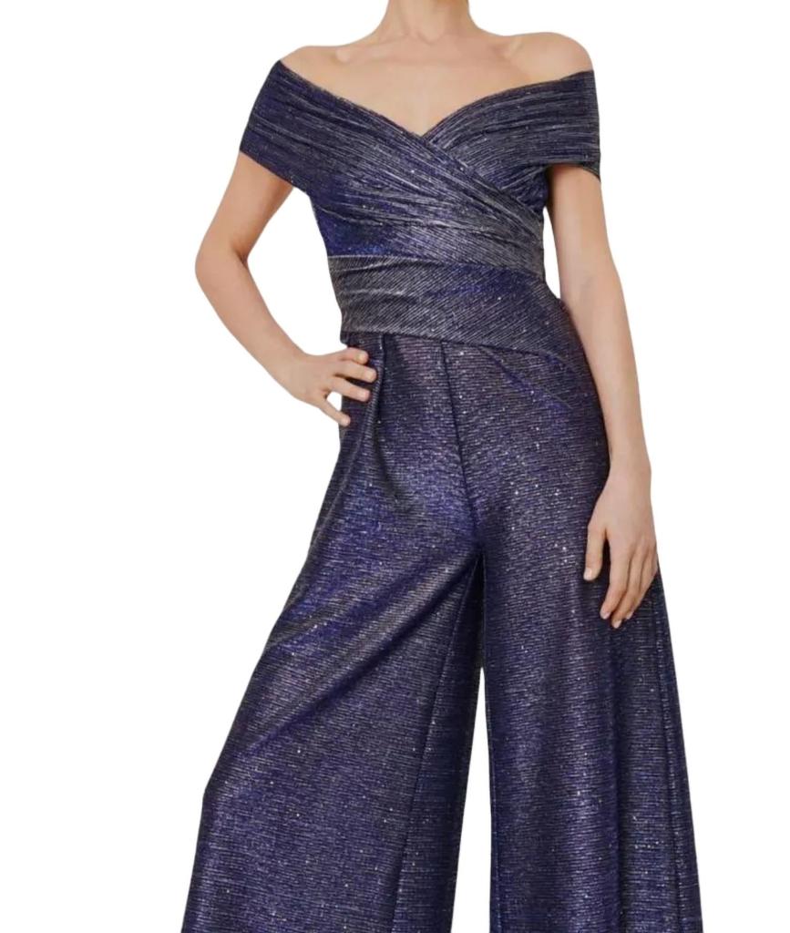 Talbot Runhof Talbot Runhof - METALLIC VOILLE JUMPSUIT