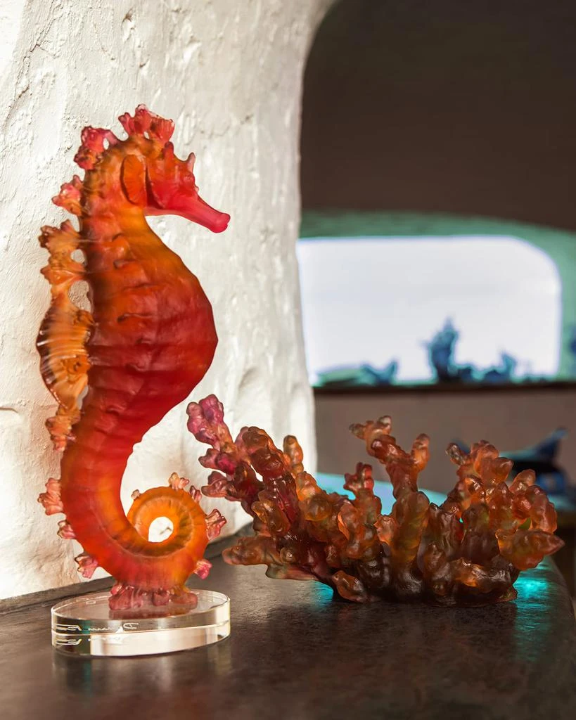 Daum Coral Sea Medium Bowl, Amber/Red 2
