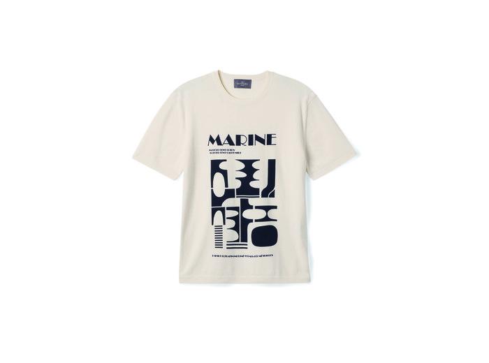Eric Bompard T-shirt imprimé géométrique - Homme - NATUREL/MARINE