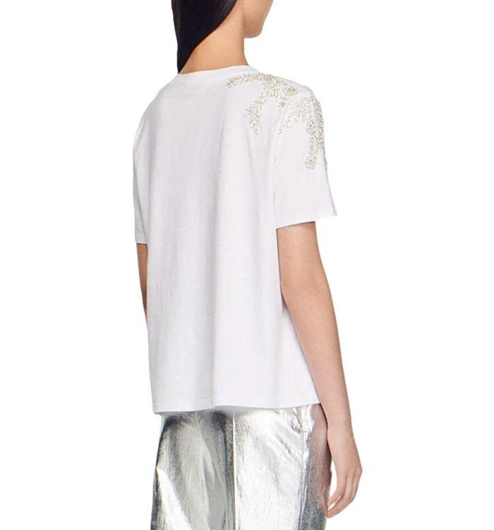 Sandro Stras Beaded T-Shirt 2
