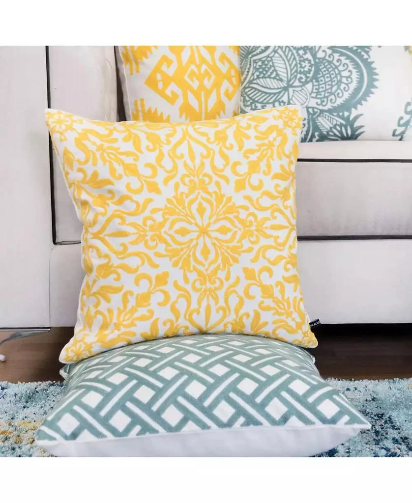 Homey Cozy Victoria Cotton Decorative Pillow, 20" x 20" 10