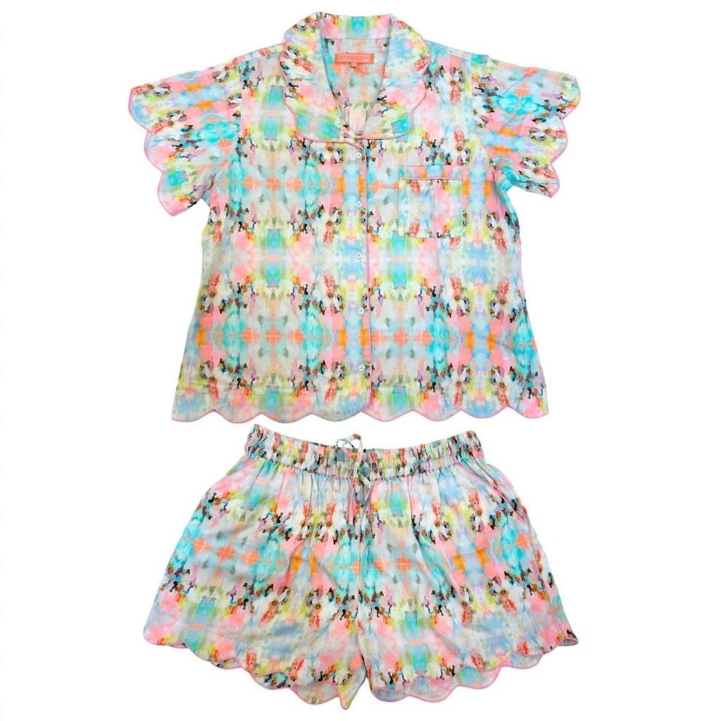 Laura Park Laura Park - Brooks Avenue Scalloped Short Pajama Set 2