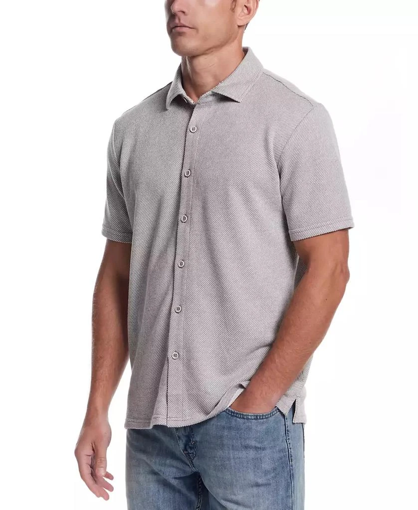 Weatherproof Vintage Men's Soft Twill Button-Front Knit Shirt 2