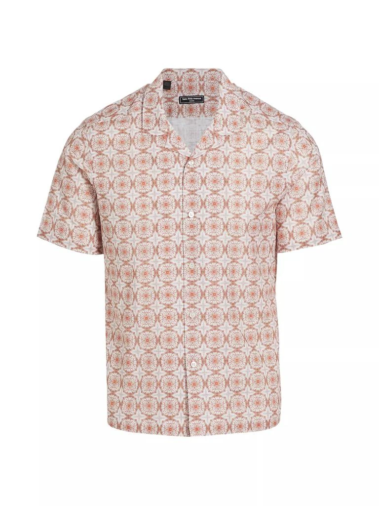 Saks Fifth Avenue Slim-Fit Medallion Short-Sleeve Shirt 1