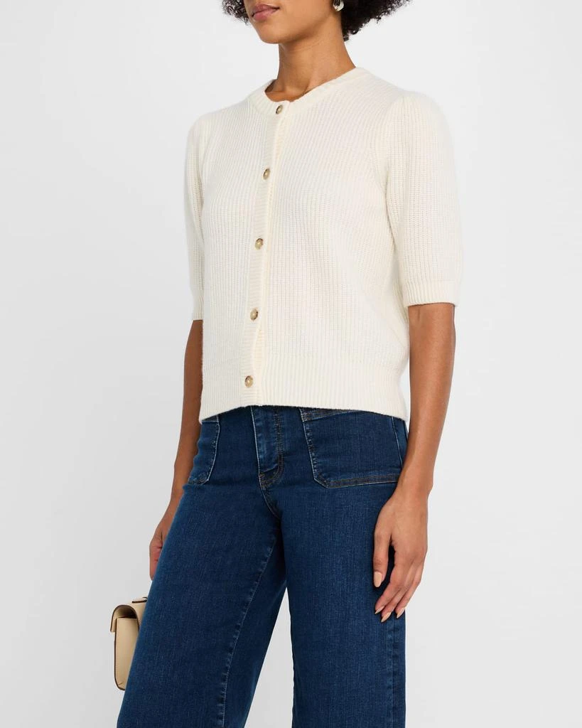 FRAME Shrunken Short-Sleeve Cardigan 4