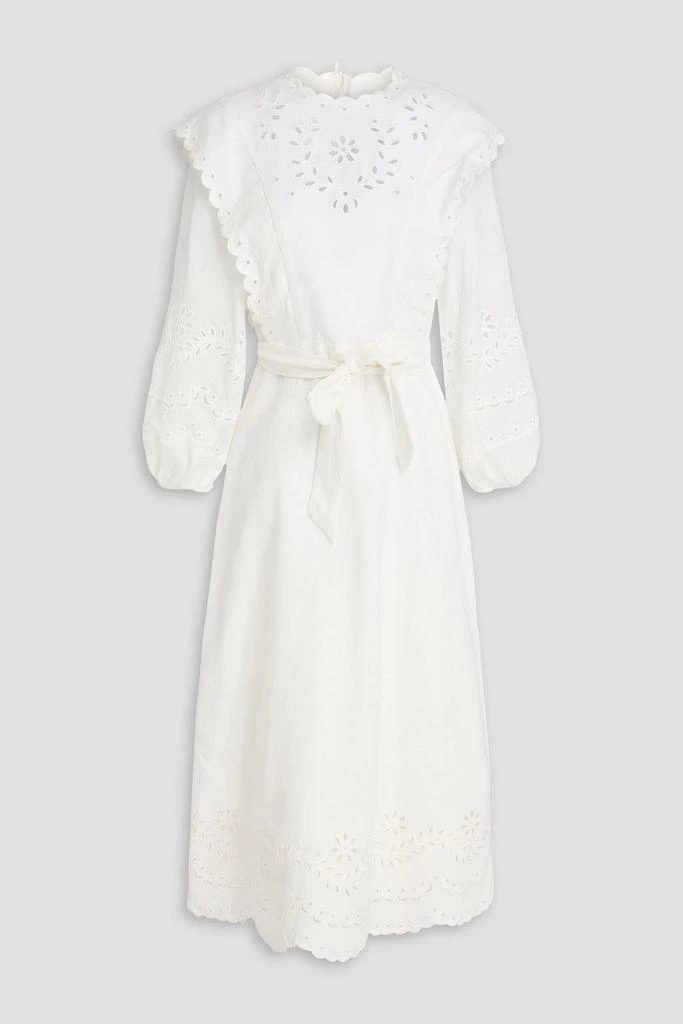knee length dresses for ladies ZIMMERMANN 2020 MOST WANTED Amelie knotted cutout floral linen maxi dress  Size 0 ladies main image 0