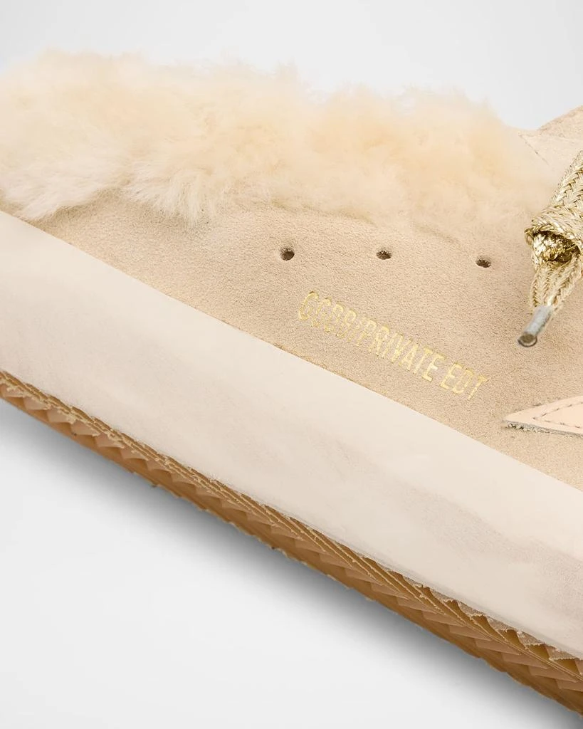 Golden Goose Superstar Sabot Suede Shearling Slide Sneakers 5
