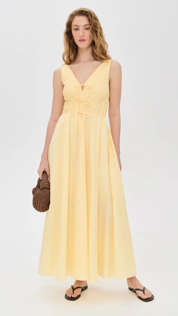 Moon River V Neck Pleated Midi Dress 5