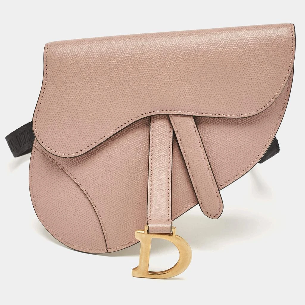 Dior Dior Pink/Black Leather Saddle Belt Bag 1