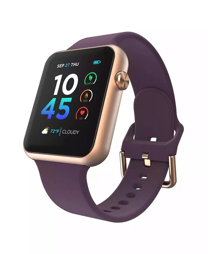 iTouch Air 4 Unisex Plum Silicone Smart Strap Smartwatch 41mm 1